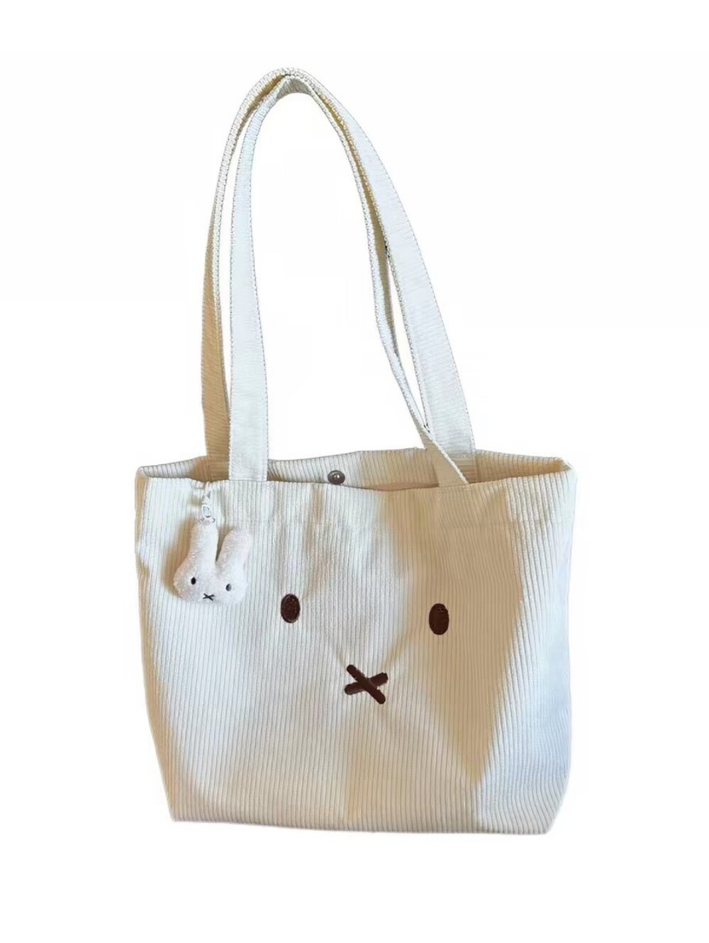 New Cream Corduroy Tote Bag Miffy Bag, New Without Tag NWOT (No Keychain)
